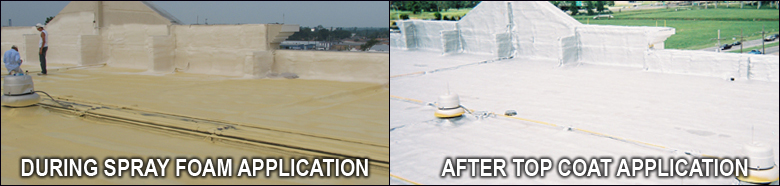 Spray Foam Roof with Elastomeric Coating